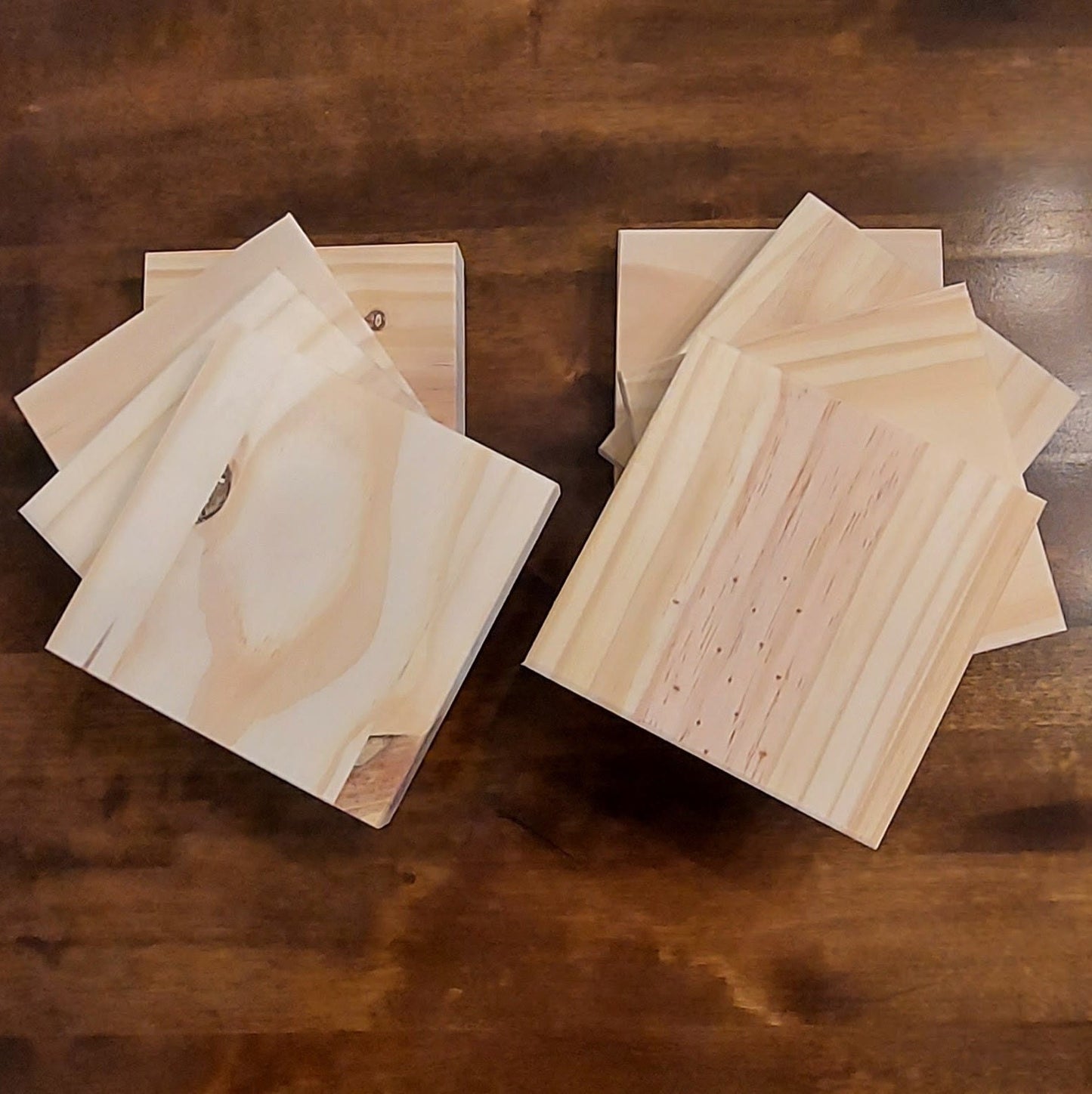 Set of 4 Assorted Size Wooden Unfinished Blank Plaques DIY Crafts